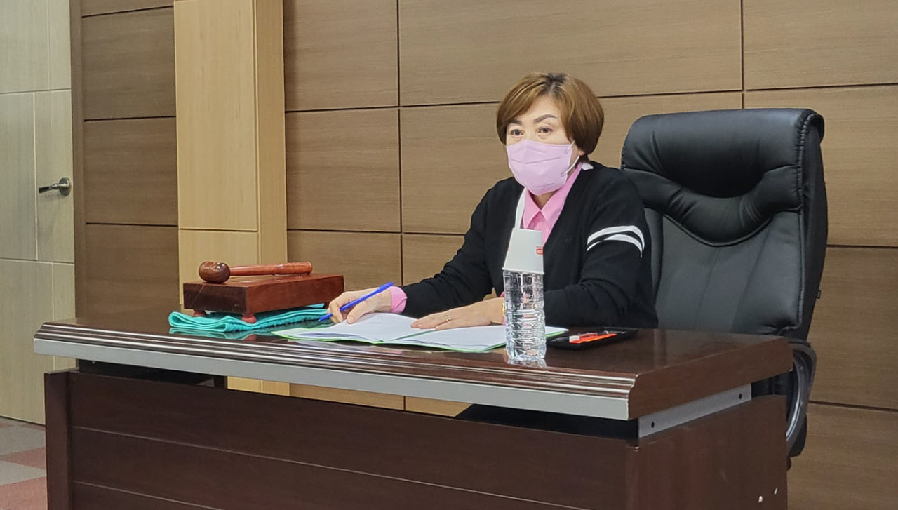 인사말하는 김미자 회장(사진=강문혁 기자)