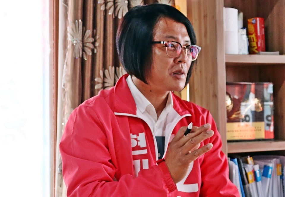 현기종 예비후보가 이번 선거에 임하는 각오를 설명했다.(사진=이화정 인턴기자)