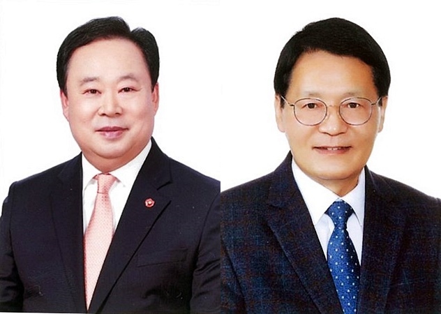교육의원 당선자 오승식(좌), 정이운(우)