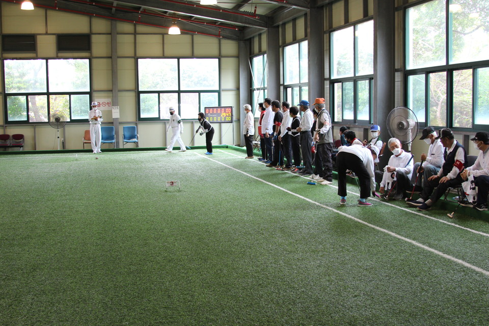 게이트볼 경기(사진=장태욱 기자)