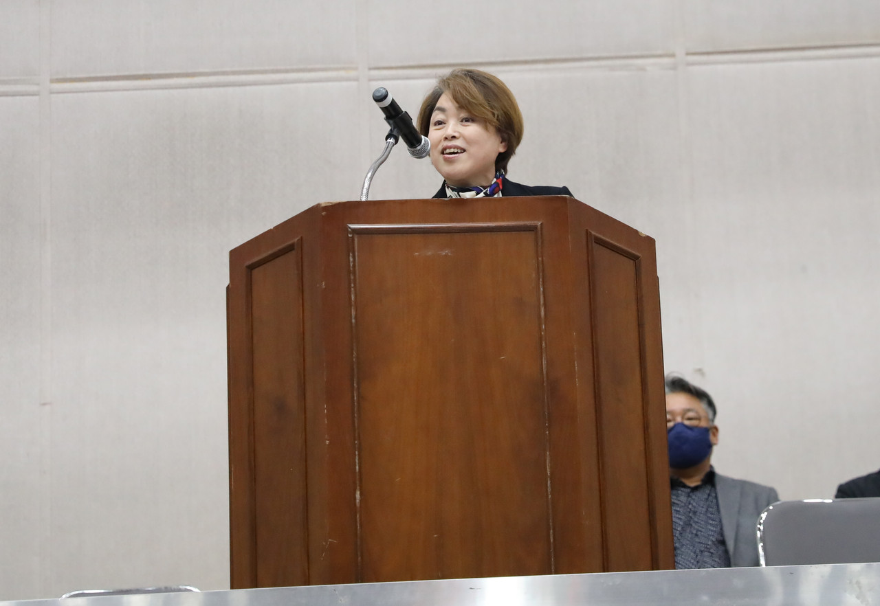 개회사하는 김미자 서귀포시유도회장