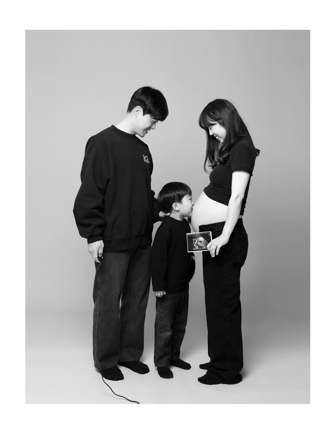 로율이 임신 당시 찍은 정유선씨 가족 모습.