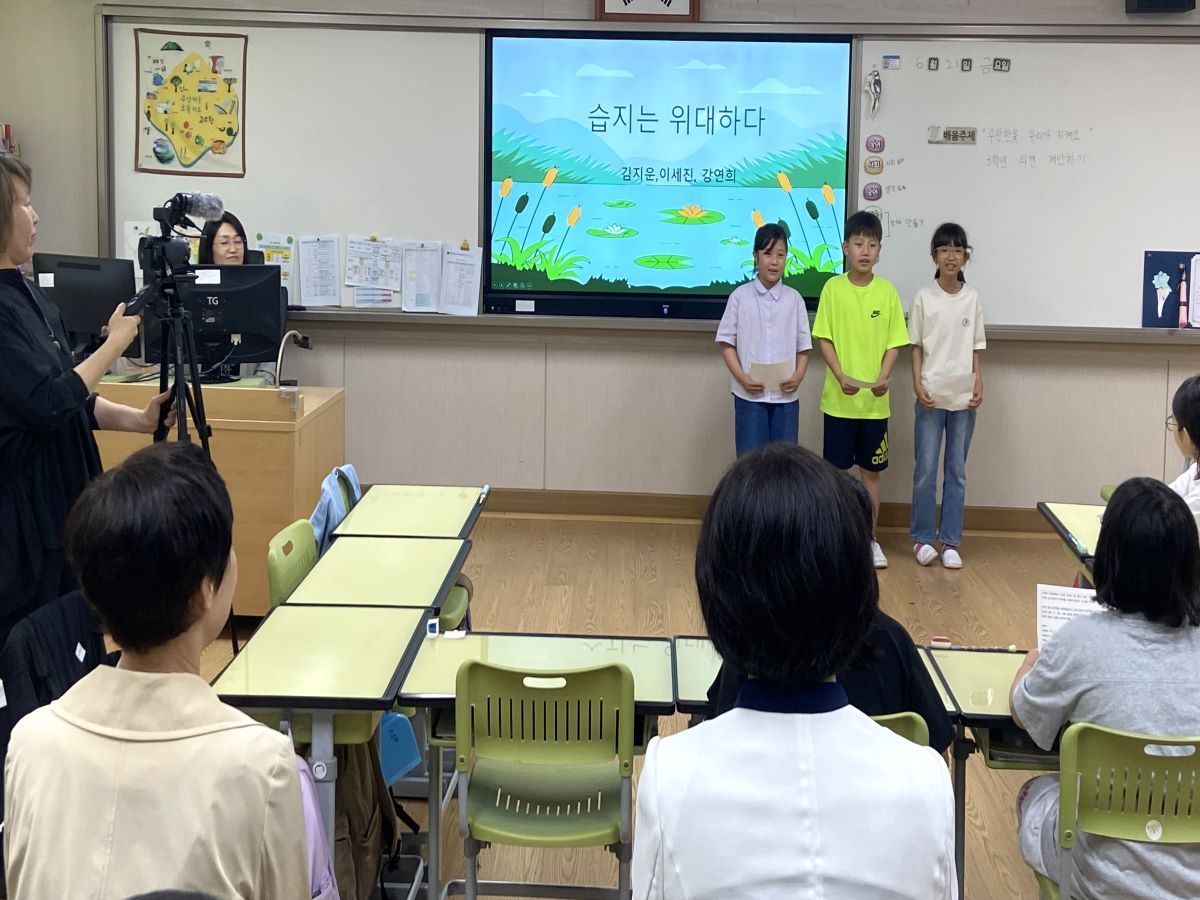 지난 21일 5개 학교 중 수산초를 마지막으로 교육과정 연계 프로제트 과정이 마무리됐다. 