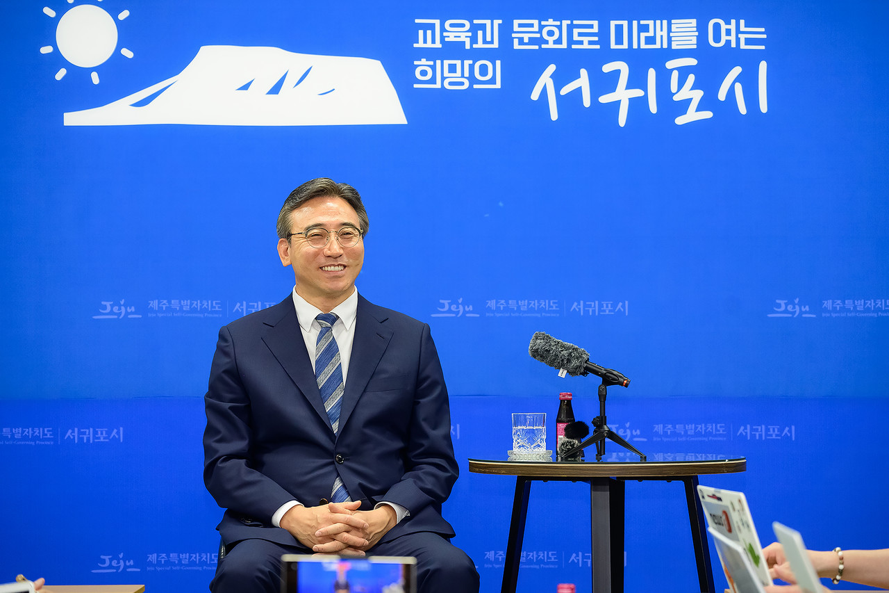 오순문 서귀포시장 모습.