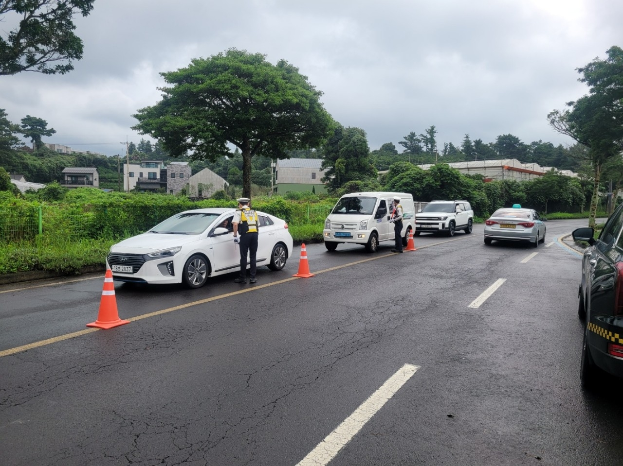 음주단속 모습.