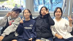 (사진 왼쪽부터) 서귀중앙여중 3학년 강려원, 진유빈, 이지연, 신은지 학생. 