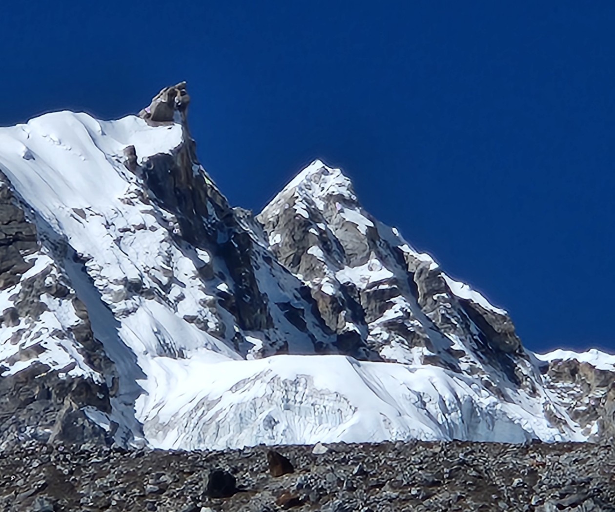 제주 산악인들이 세계 최초로 등정에 성공한 히말라야 샤르푸 5봉 모습. 