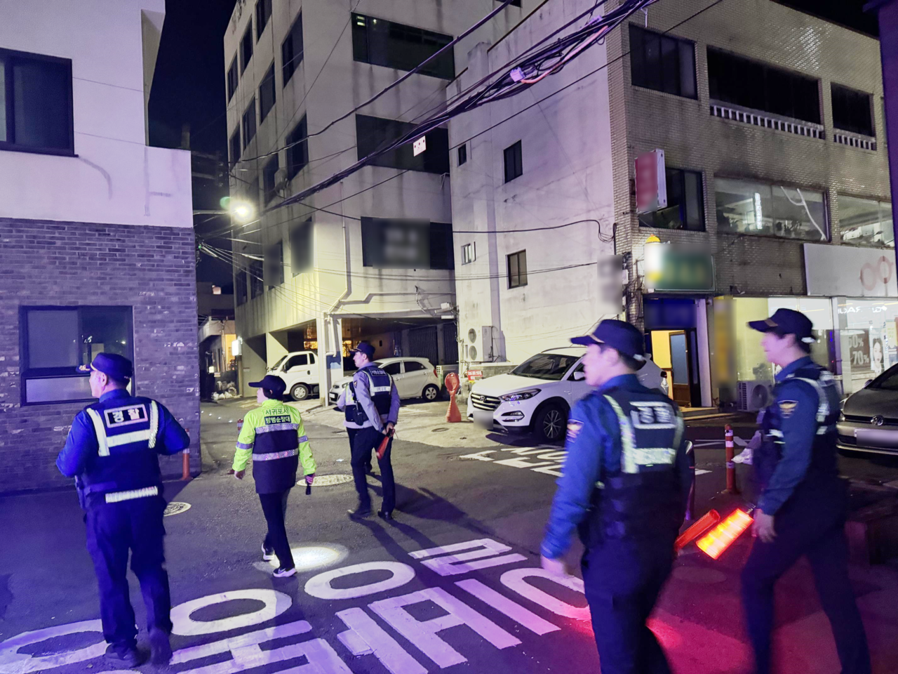 서귀포경찰서(서장 김용태)가 특별치안활동을 전개하는 모습.