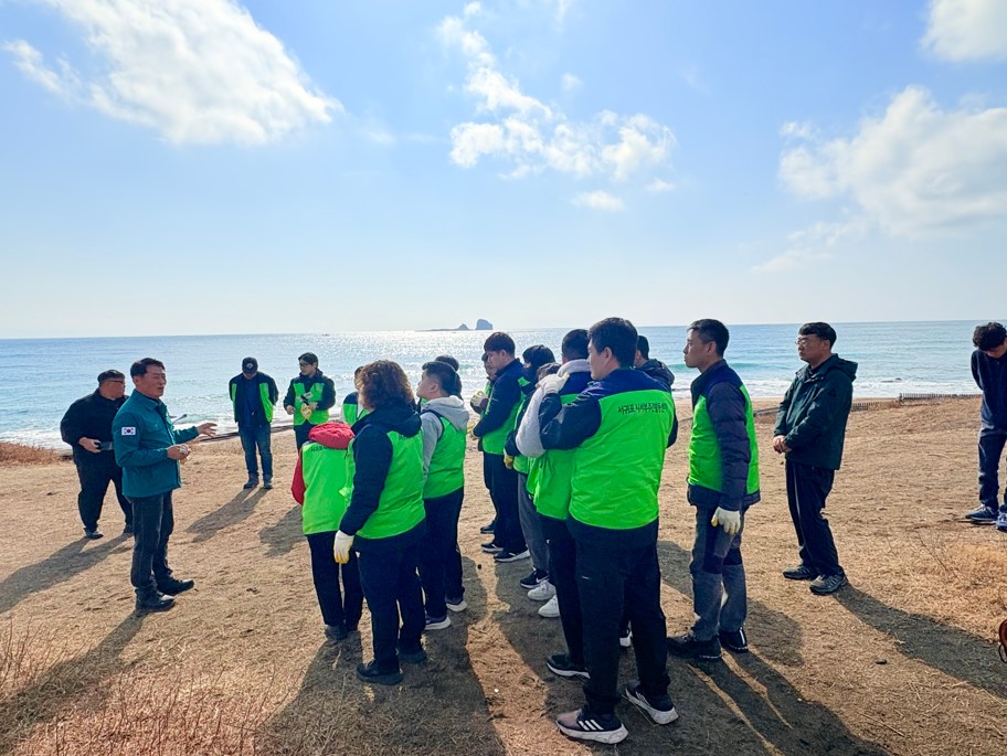 안덕면 플로깅 행사 모습